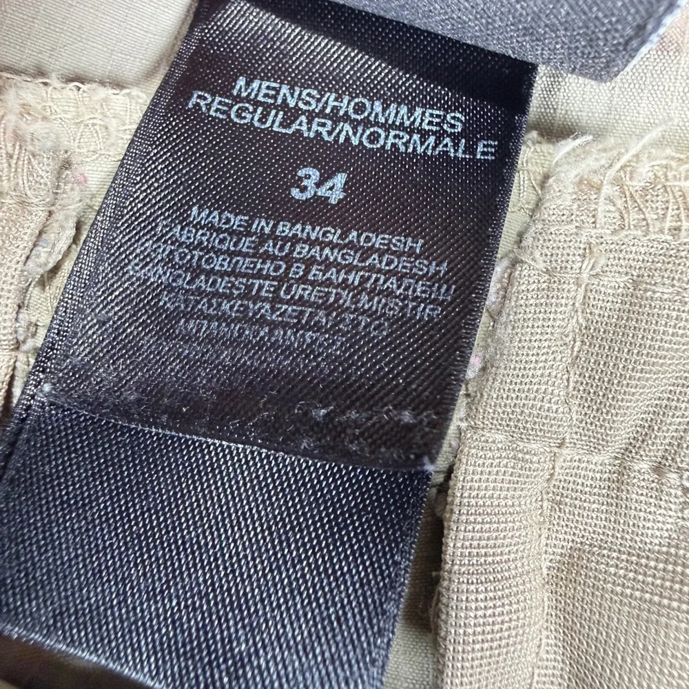 The North Face Hiking Pants Men 34 Tan Ripstop Cargo Outdoor Trekking
